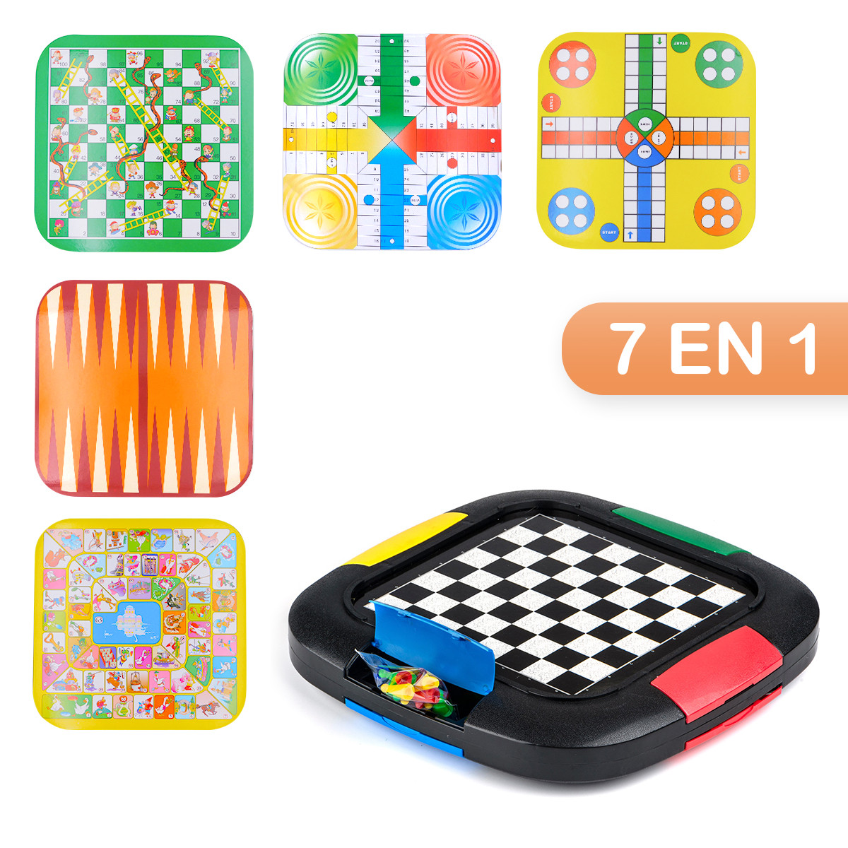 Miniatura 4 de Juego De Mesa 7 En 1 Familiar LS20